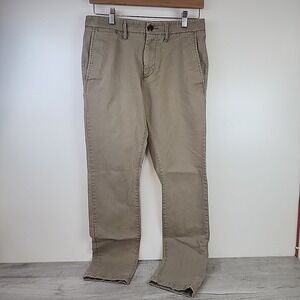 Goodfellow Trousers Chino Pants Men's 30 x 29.5 Tan Stretch Flat Slim Fit Casual